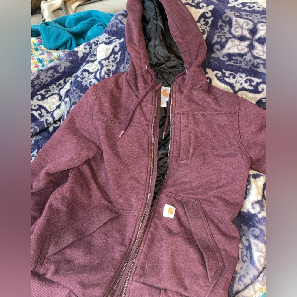 Carhartt Women's Rain Defender Rockland Quilt-Lined Full Zip Hooded Sweatshirt